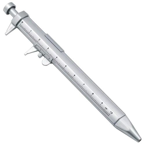 Pluma para Escribir MXVRN-001 VerniePenSilver Bolígrafo con Regla Vernier