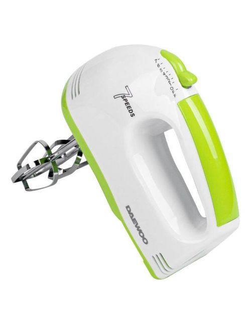 Batidora de Mano Daewoo DHM-203 7 velocidades Blanca con Verde