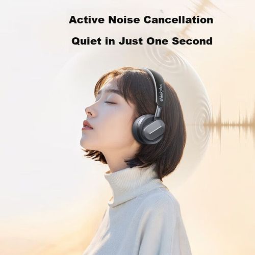 Audífonos Inalámbricos Lenovo Min200 Negro Con Cancelación Activa De Ruido Anc