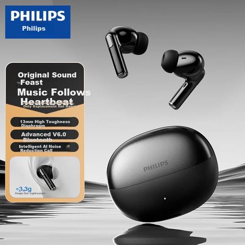 Audífonos Inalámbricos Philips Tat1120 Negro Resistente Al Agua
