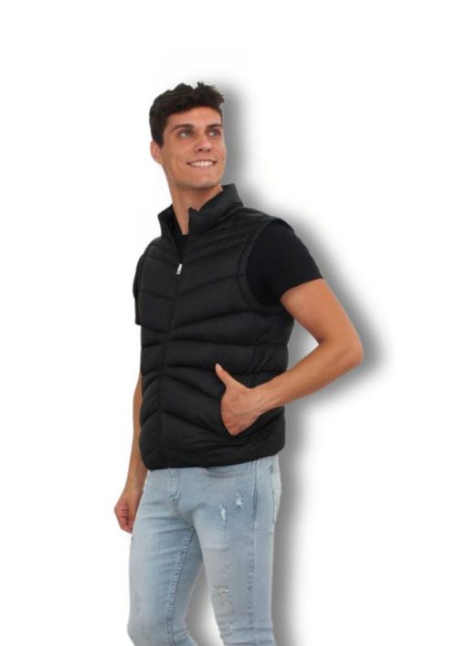 Chaleco AF24-219 Negro Tallas Extra: Comodidad sin Límites