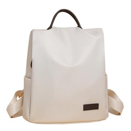 Mochila Casual para mujer de Nylon Blanco estilo minimalista HOGAWAY