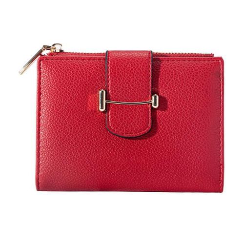 Cartera de mujer pequeña Clásica con Bloqueo Rfid roja HOGAWAY