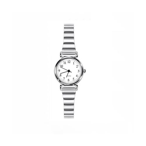 Reloj de Clasico elegante con correas de acero para mujer plateado, HOGAWAY