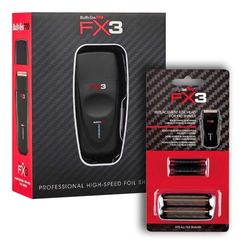 Kit de Afeitadora FX3 Babyliss Pro con Repuesto de navaja FXX3RFB Negro