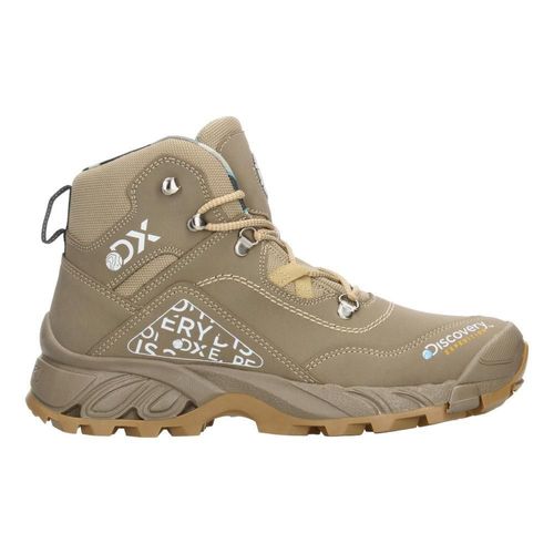 Bota Hombre Senderismo Discovery Suela Antiderrapante Cintas 28.5 cafe