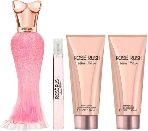 SET ROSE RUSH 4PZS 100ML EDP SPRAY / BODY LOTION 90ML / SHOWER GEL 90ML / 10ML EDP SPRAY