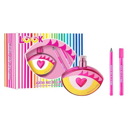 Z4 SET AGATHA LOOK AT 3PZ 80ML EDT SPRAY/EYE PENCIL/STAMP