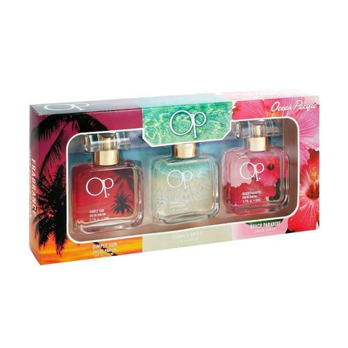 SET OCEAN PACIFIC TRIO 3PZS SIMPLY SUN 30ML EDP SPRAY/SUMMER BREEZE 30ML EDP SPRAY/ BEACH PARADISE 30ML EDP SPRAY