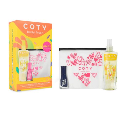 Z4 SET COTY BODY FRESH ATREVIDA 3PZS BODY MIST 236ML/  ESMALTE INSTA-DRI/ COSMETIQUERA