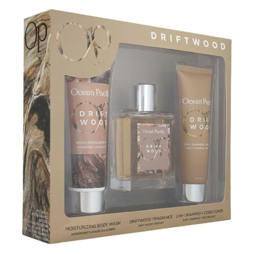 SET OCEAN PACIFIC DRIFTWOOD 3 PZS 100ML EDP SPRAY/SHHAMPOO+ACONDICIONADOR 118ML/BODY WASH 118ML