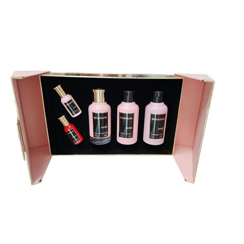 SET BHARARA ROSE 5PZS 100ML EDP SPRAY/BODY LOTION 200ML/SHOWER GEL 200ML/SCARLET 10ML EDP SPRAY/ROSE 10ML EDP SPRAY