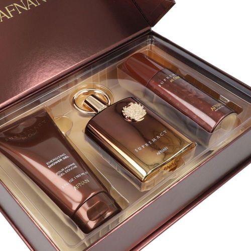 SET AFNAN SUPREMACY IN OUD 3PZS 100ML EXTRACTO DE PERFUME SPRAY/DESODORANTE 150ML SPRAY/SHOWER GEL 150ML.