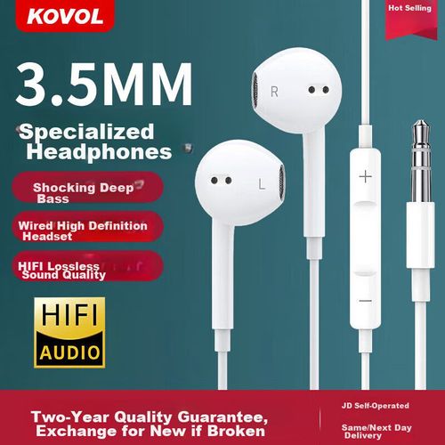 Audífonos KOVOL In-Ear 3.5mm Blancos