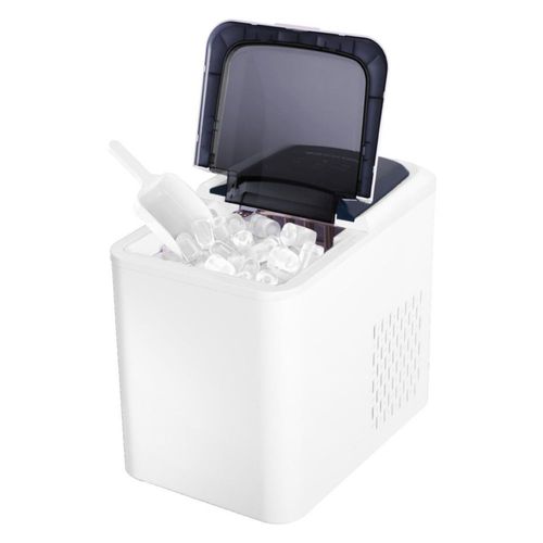 Máquina para hacer hielos PEONY Ice machine Beckon automática de 12kg por día hielo de 2 tamaños tipo bala con canasta y pala 127v