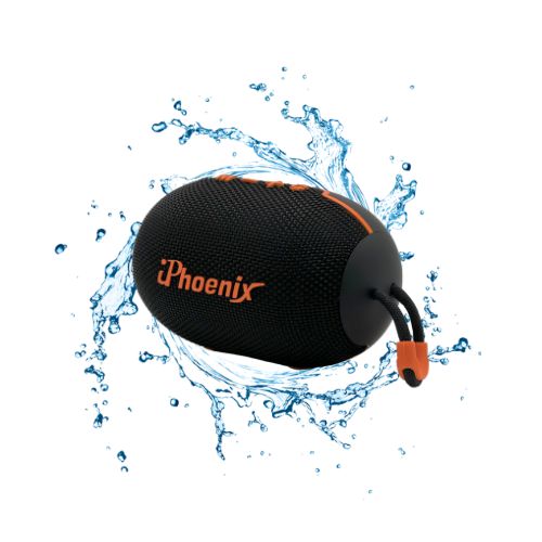 Bocina Portátil resistente al agua IPHOENIX, TWS con duración de 6hrs y Luces LED