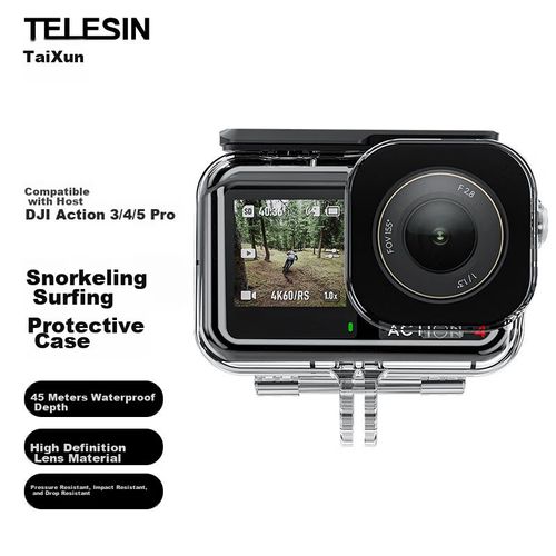 Funda Telesin Para Cámara De Acción Dji Action 4/3 Impermeable 45M