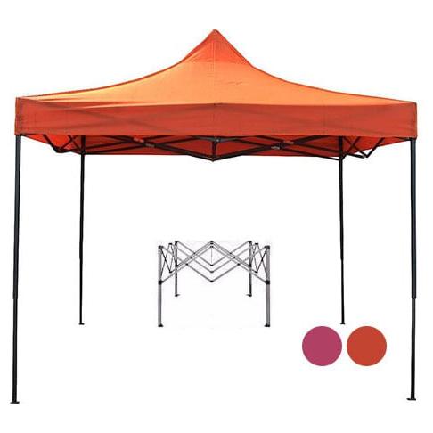 Carpa Toldo 3x3 Reforzado Plegable Impermeable Jardin Carpa Naranja