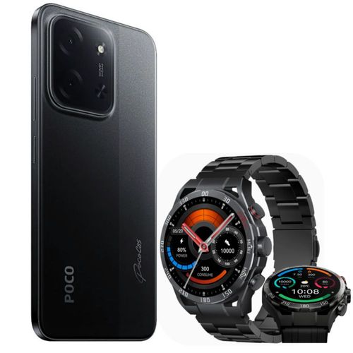 Xiaomi POCO C85 8GB 256 GB Negro con Smartwatch Filwans GTR Negro