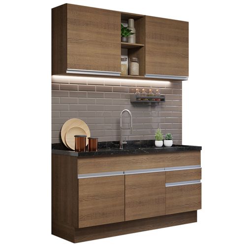 Cocina Integral 150cm Glamy Madesa 02 Marron