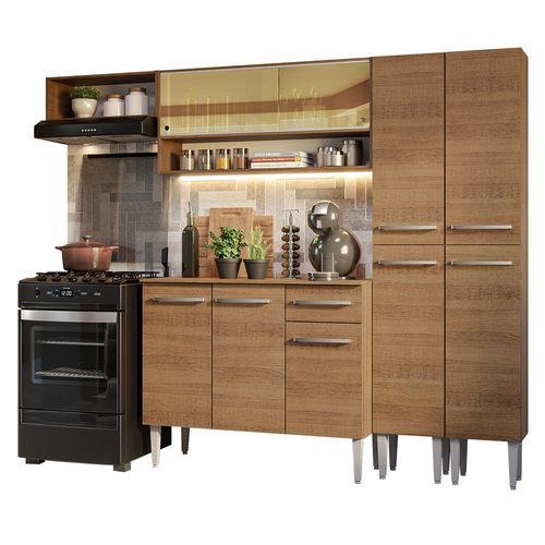 Armario de Cocina Completo 229cm Emilly Madesa Marron 07