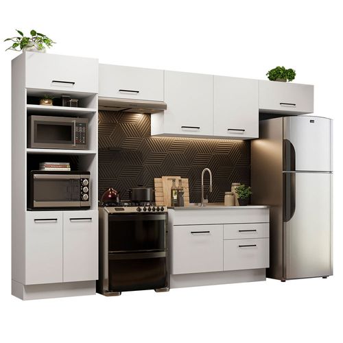Mueble de Cocina Integral 350cm Agata Madesa 01 Blanco