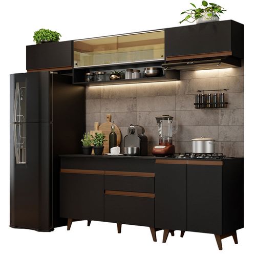 Cocina Integral Completa 260 cm Reims Negro Madesa 11