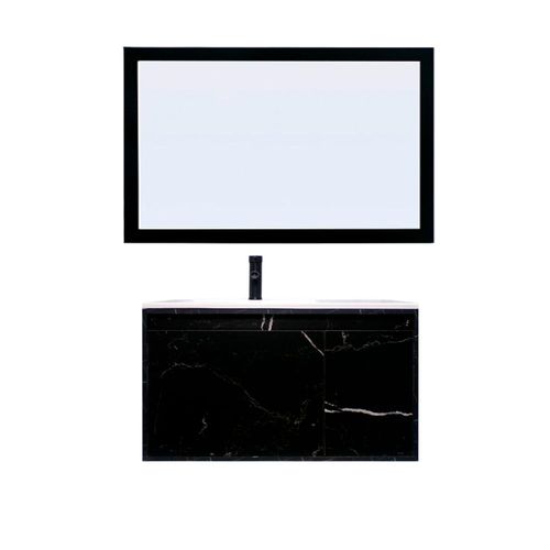 Gabinete De Baño STANISS Con Espejo Decorativo Minimalista