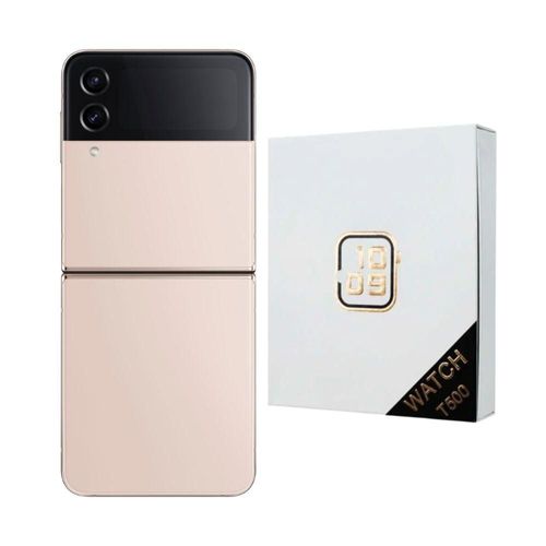 Galaxy Z Flip 4 128GB Dorado Reacondicionado más Reloj Genérico