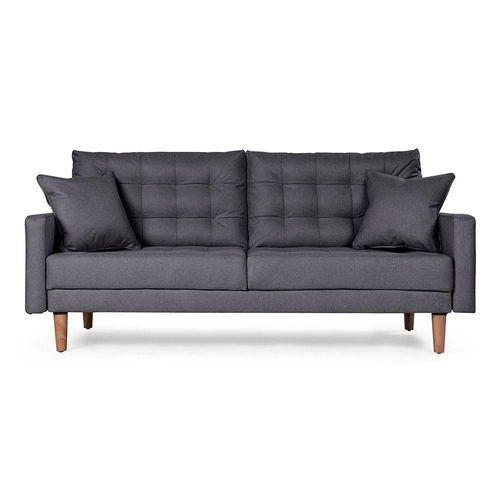 Sofá Cama Makora Encore Con Memory Foam, Color Gris Oxford, Lino Respaldo Reclinable De 3 posiciones.