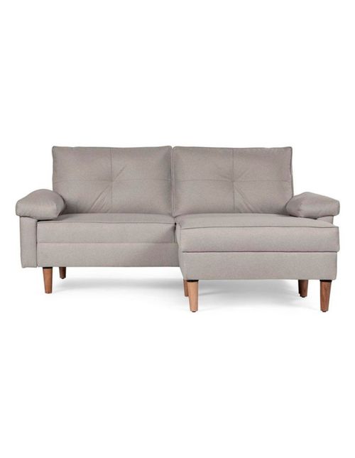 Sala Modular Makora Reversible De Lino Gris Claro Modelo Cassanova