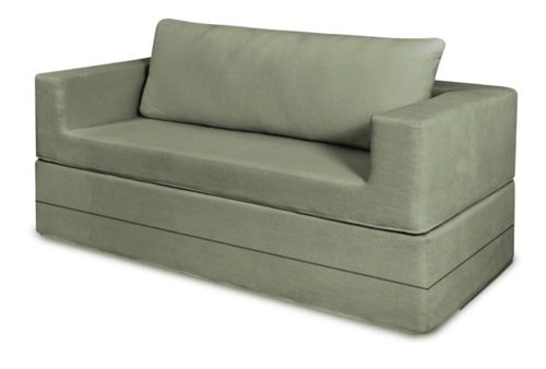 Sofá Cama Smooth 1 Pieza + Cojín Práctico Y Elegante Olive