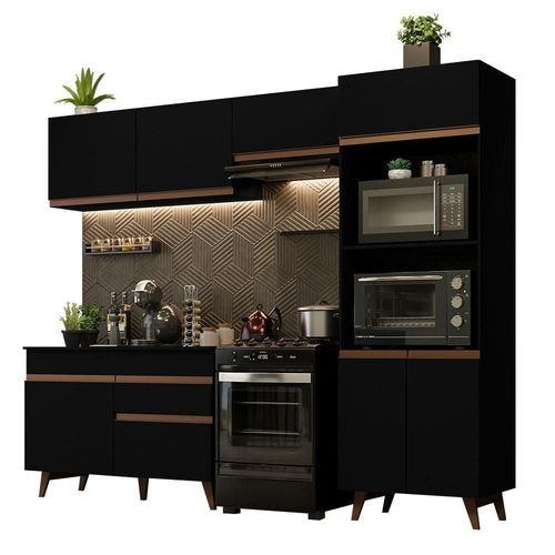 Cocina Modular 260 cm Negro Madesa 09