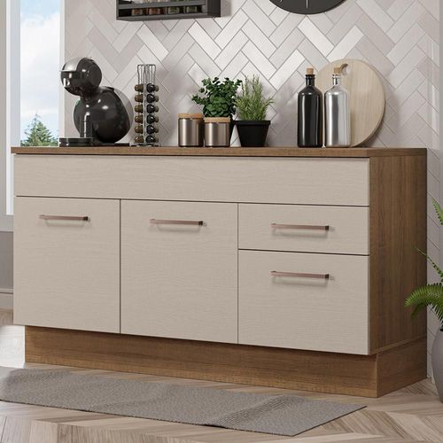 Mueble Cocina 150cm Marrón/Beige Agata Madesa