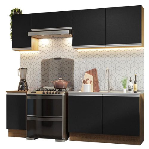 Cocina Completo Madesa 240cm Marrón y Blanco