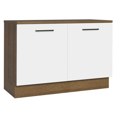 Gabinete Bajo Cocina Agata 120cm Marrón/Blanco Madesa