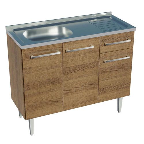 Mueble De Cocina 105cm Emilly Marrón Madesa