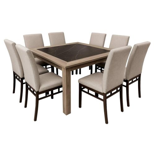 Comedor 8 Sillas Yamila Negro Kessa Muebles