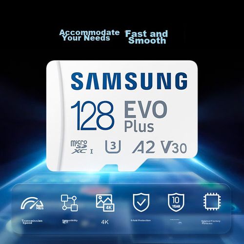 Tarjeta De Memoria Samsung Evo Plus 128Gb U3 A2 V30