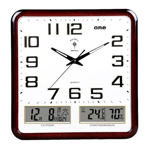 Reloj De Pared Polaris 285872220 Plástico Abs Calendario Termómetro Higrómetro