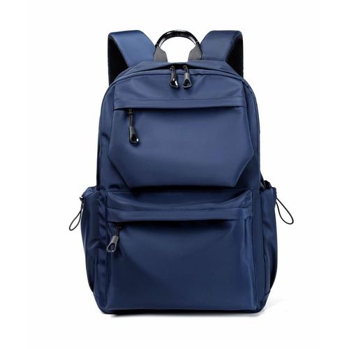 Mochila casual estilo minimalista con compartimiento para Laptop de tejido Oxford Azul HOGAWAY
