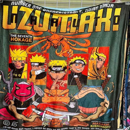 Exclusiva! Cobija Frazada Ultra Suave Naruto Hokage