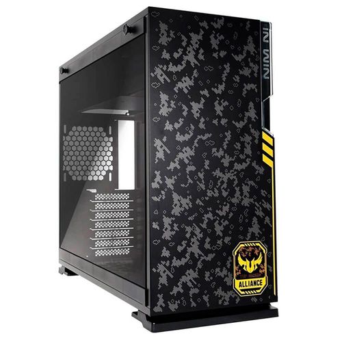 Gabinete gamer in win 101 tuf black atx 850w gold 3 fan luna