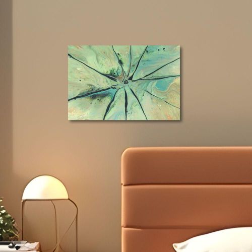 Cuadro Decorativo Abstracto 20x30cm Flor Jade