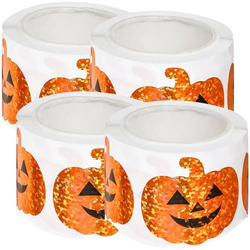Calcomanías de Calabazas MXJCK-004 JackGlitter Etiquetas Decoración Halloween