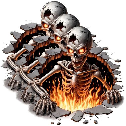 Calcomanías Ventana MXKSL-003 SkullBreak03 Calcomanías Piso