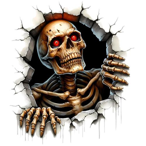 Vinilo Autoadhesivo MXSUB-001 SkullBreak01 Adhesivo para Halloween