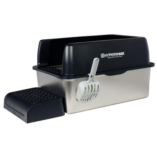 Arenero para gatos Hypermark Cat Bath acero inoxidable extra grande 20 Litros