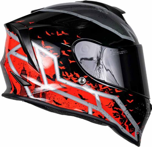 Casco Kov Kroon Batman Rojo Integral Ece