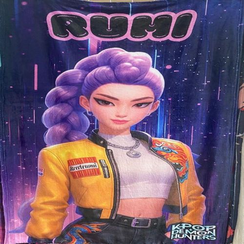 Exclusiva! Cobija Frazada Ultra Suave Kpop Demon Hunters Guerreras Rumi